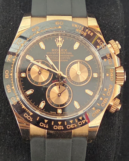 2021 Rolex Cosmograph Daytona 40MM Black Dial Oysterflex Strap (116515LN)