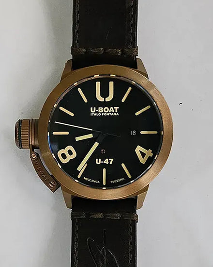 U-Boat Classico Sommerso U-47 S.E. 47MM Black Dial Leather Strap (7797)