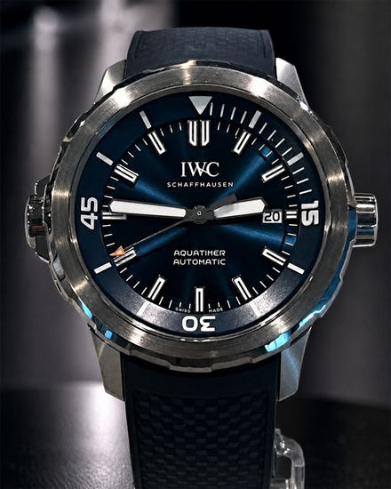 2022 IWC Schaffhausen Aquatimer 42MM Blue Dial Rubber Strap (IW328801)