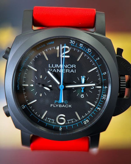2020 Panerai Luminor Yachts Challenge Chrono Flyback 44MM Black Dial Rubber Strap (PAM00788)