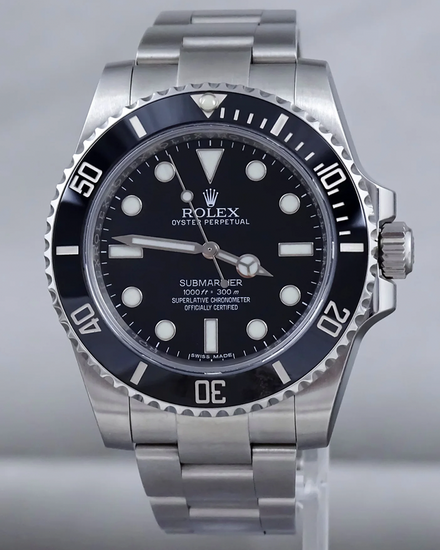 2016 Rolex Submariner No-Date 40MM Black Dial Oyster Bracelet (114060)