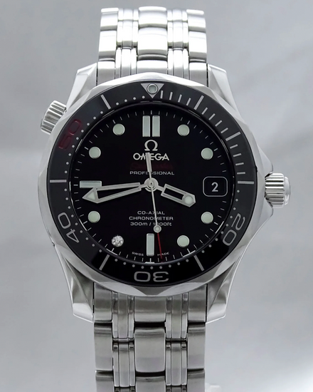 2012 Omega Seamaster Diver 300M "James Bond 50th Anniversary" L.E. 36.25MM Black Dial Steel Bracelet (212.30.36.20.51.001)