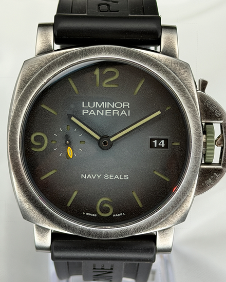 2023 Panerai Luminor Marina "Navy SEALs" 44MM Grey Dial Rubber Strap (PAM01412)