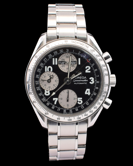 Omega Speedmaster Day-Date 39MM Black Dial Steel Bracelet (3523.51.00)