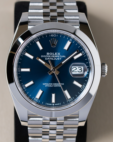 No Reserve - 2026 Rolex Datejust 41MM Blue Dial Jubilee Bracelet (126300)