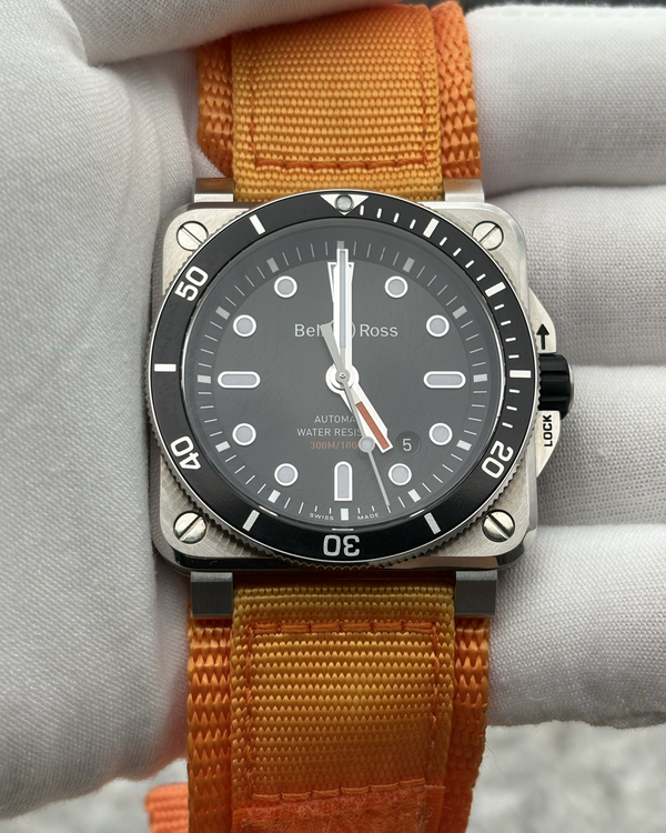 Bell & Ross BR 03-92 Diver 42MM Black Dial Textile Strap (BR03-92-DIV)