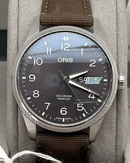 2026 Oris Big Crown ProPilot Big Day Date 44MM Grey Dial Textile Strap (01 752 7760 4063-07 3 22 02LC)
