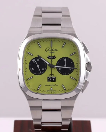 2026 Glashütte Original Seventies Panorama Date L.E. 40MM Green Dial Steel Bracelet (1-37-02-19-02-70)
