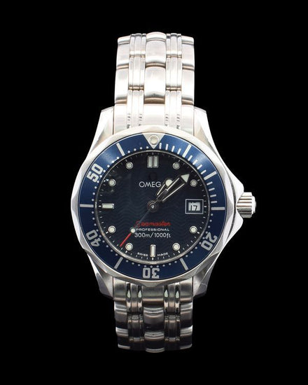 2003 Omega Seamaster Diver 300M 28MM Quartz Blue Dial Steel Bracelet (2224.80.00)