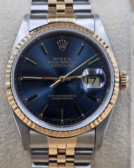 Rolex Datejust 36MM Blue Dial Two-Tone Jubilee Bracelet (16233)