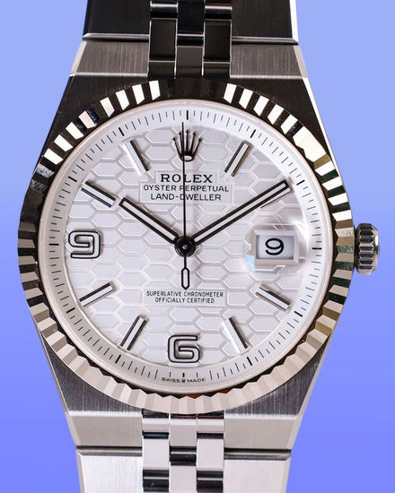 2026 Rolex Land-Dweller 40MM White Dial Flat Jubilee Bracelet (127334)