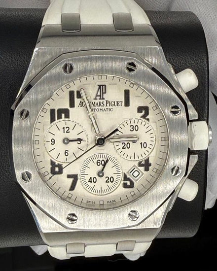 2010 Audemars Piguet Royal Oak Offshore Lady 37MM White Dial Rubber Strap (26283ST.OO.D010CA.01)