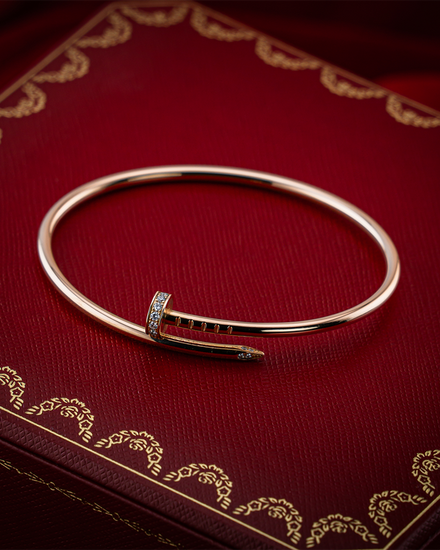 Cartier Juste Un Clou Bracelet Size 16 Rose Gold 2.5MM 0.58 CTW (Juste Un Clou)
