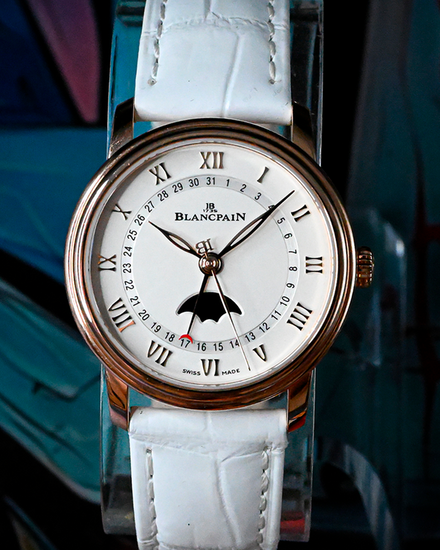 2022 Blancpain Villeret 33.20MM White Dial Leather Strap (6126-3642-55A)