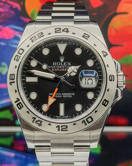 2015 Rolex Explorer II 42MM Black Dial Oyster Bracelet (216570)