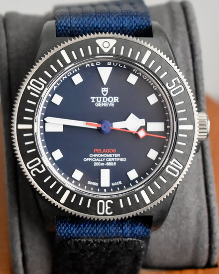2023 Tudor Pelagos FXD "Alinghi Red Bull Racing" 42MM Blue Dial Textile Strap (25707KN)