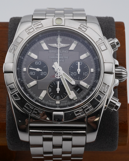 No Reserve - Breitling Chronomat 44MM Grey Dial Steel Bracelet (AB0110)