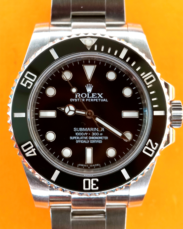 2018 Rolex Submariner No-Date 40MM Black Dial Oyster Bracelet (114060)