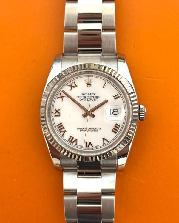 2006 Rolex Datejust 36MM White Dial Oyster Bracelet (116234)
