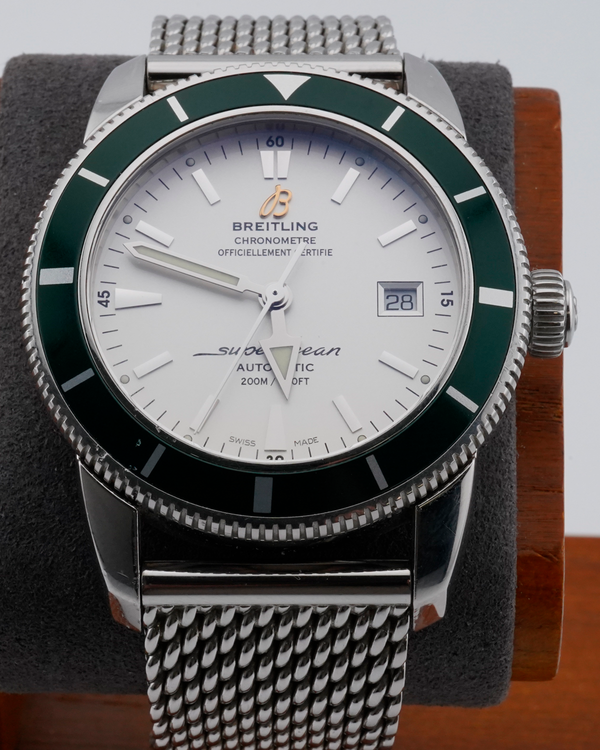 No Reserve - Breitling Superocean Heritage 42MM Silver Dial Steel Bracelet (A1732136)