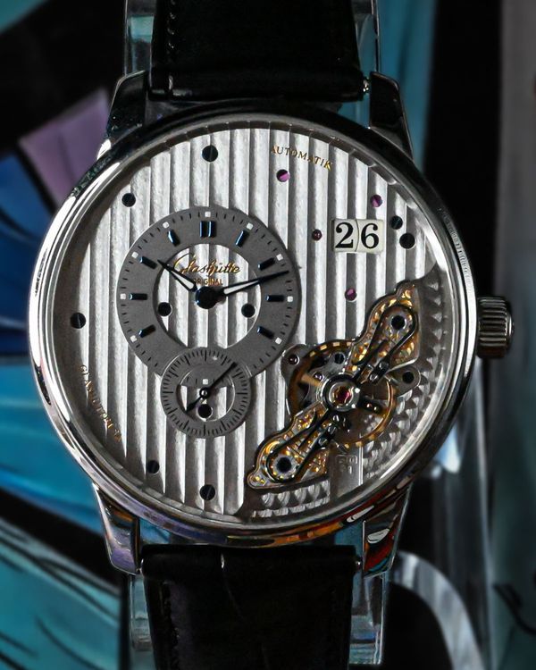 2025 Glashütte Original PanoMaticInverse 42MM Silver Dial Leather Strap (1-91-02-02-02-30)