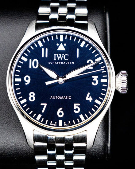 No Reserve - 2024 IWC Schaffhausen Pilot 43MM Blue Dial Steel Bracelet (IW329304)