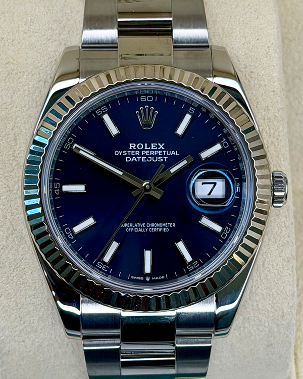2022 Rolex Datejust 41MM Blue Dial Oyster Bracelet (126334)