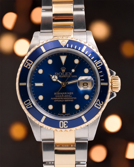 Rolex Submariner Date "Bluesy" 40MM Blue Dial Two-Tone Oyster Bracelet (16613LB)