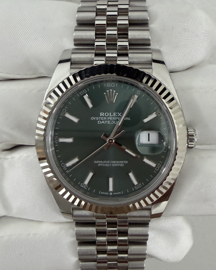 2025 Rolex Datejust 41MM Green Dial Jubilee Bracelet (126334)