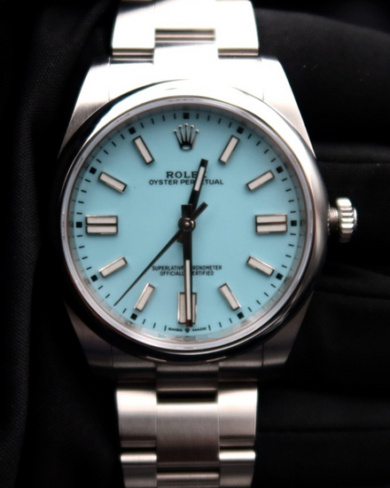 2021 Rolex Oyster Perpetual 41MM "Tiffany" Blue Dial Oyster Bracelet (124300)