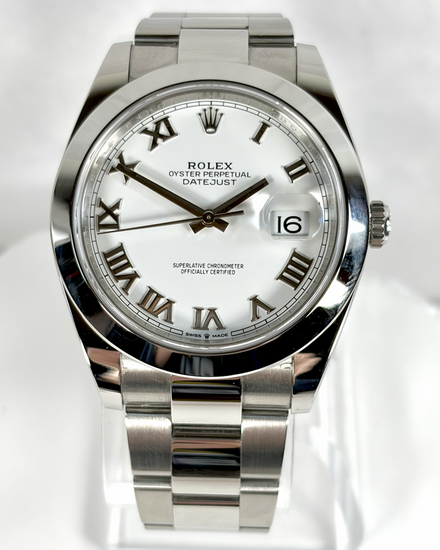 2023 Rolex Datejust 41MM White Dial Oyster Bracelet (126300)