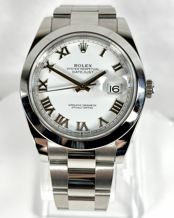 2023 Rolex Datejust 41MM White Dial Oyster Bracelet (126300)