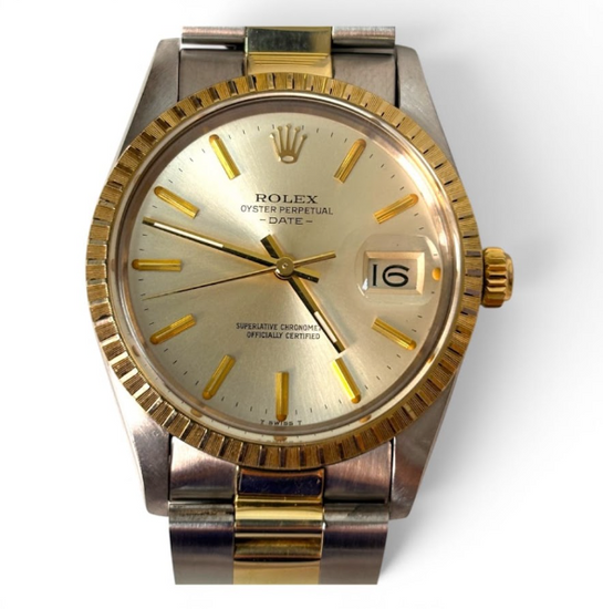 1982 Rolex Oyster Perpetual 34MM Silver Dial Two-Tone Oyster Bracelet (15053)