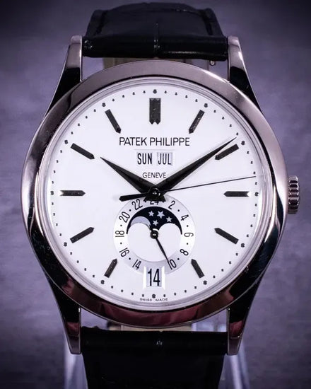 2016 Patek Philippe Annual Calendar 38MM Silver Dial Leather Strap (5396G-011)