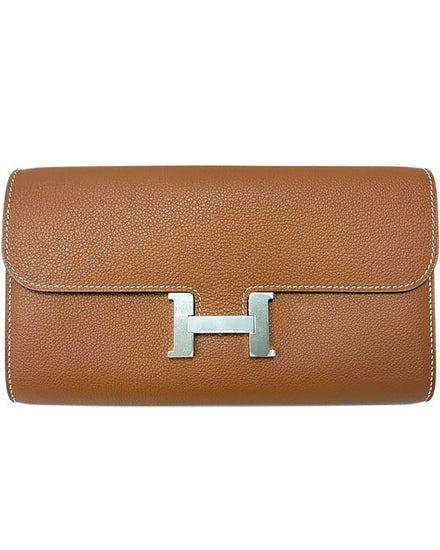 2024 Hermès Constance Wallet To-Go Gold Togo Palladium Hardware (Constance)