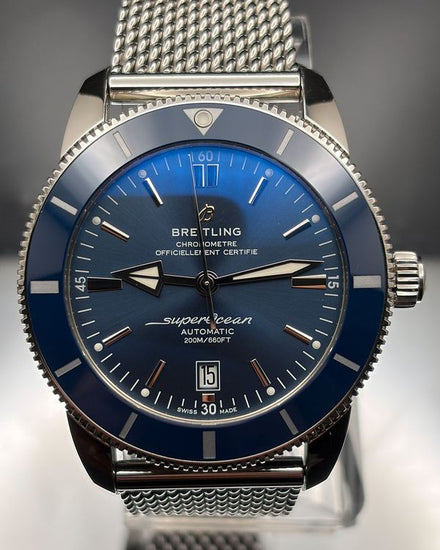2022 Breitling Superocean Heritage II B20 46MM Blue Dial Steel Bracelet (AB2020)