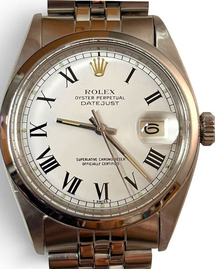 Rolex Datejust 36MM White "Buckley" Dial Jubilee Bracelet (1600)