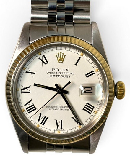 Rolex Datejust 36MM White "Buckley" Dial Jubilee Bracelet (16013)