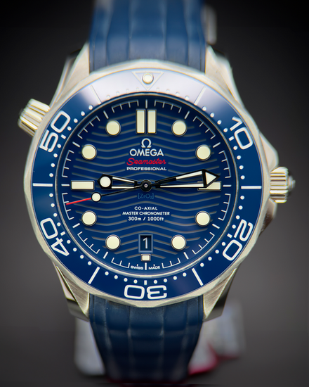2024 Omega Seamaster Diver 300M 42MM Blue Dial Rubber Strap (210.32.42.20.03.001)