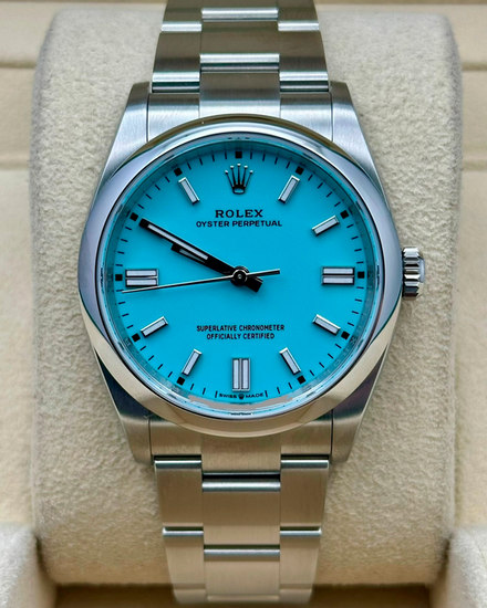 2026 Rolex Oyster Perpetual 36MM Turquoise Dial Oyster Bracelet (126000)