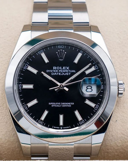 2022 Rolex Datejust 41MM Black Dial Oyster Bracelet (126300)