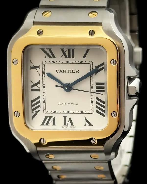 2020 Cartier Santos De Cartier 35MM Silver Dial Two-Tone Bracelet (W2SA0007)