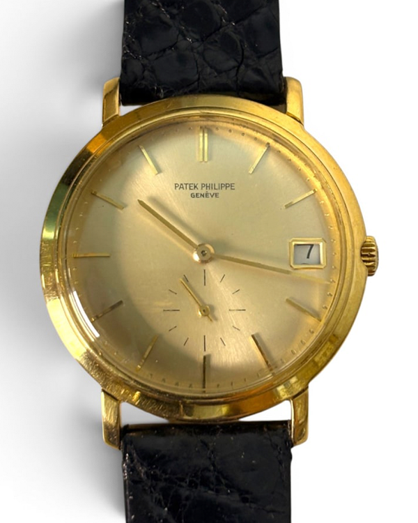 1984 Patek Philippe Calatrava 35MM Champagne Dial Leather Strap (3445)