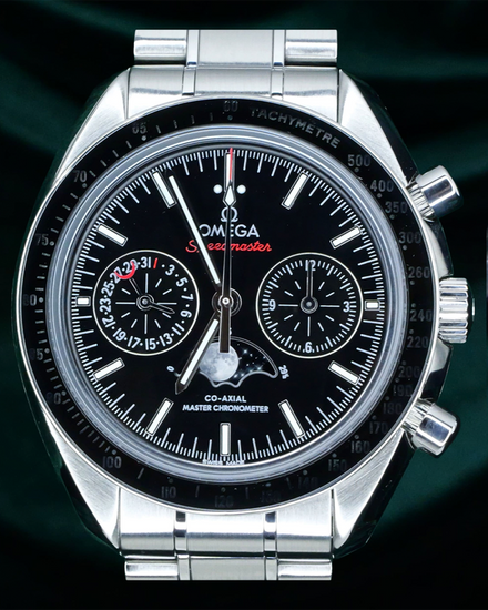 2023 Omega Speedmaster Moonphase 44.25MM Black Dial Steel Bracelet (304.30.44.52.01.001)