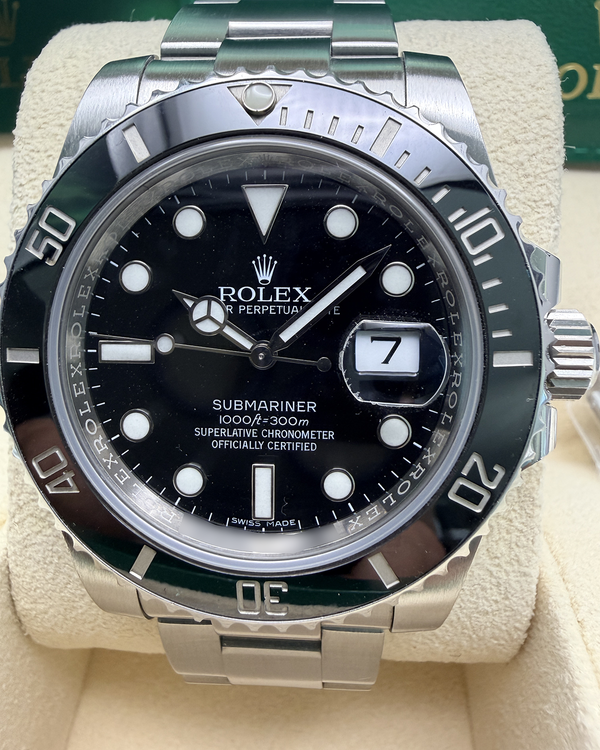 2016 Rolex Submariner Date 40MM Black Dial Oyster Bracelet (116610LN)