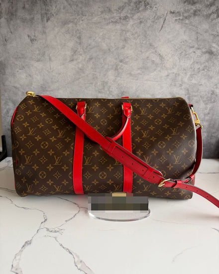 No Reserve - 2020 Louis Vuitton Keepall Bandoulière 50 19.8 x 11.5 x 9IN Monogram Coated Canvas Gold-Tone Hardware Leather Strap (M44740)