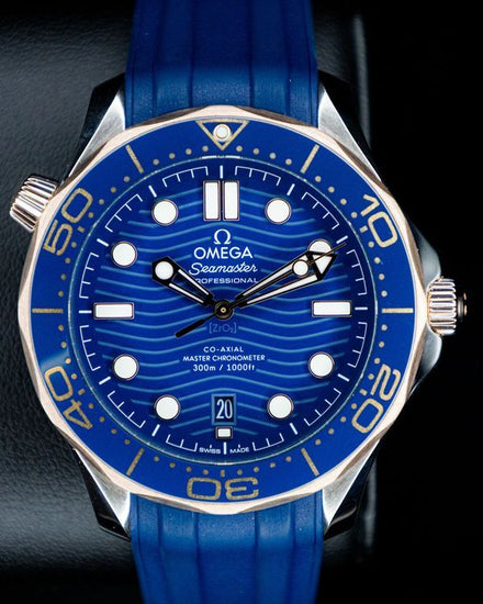 No Reserve - 2024 Omega Seamaster Diver 300M 42MM Blue Dial Rubber Strap (210.22.42.20.03.002)
