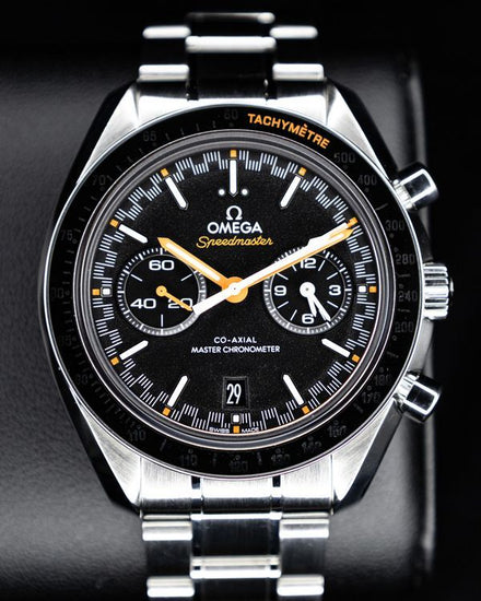 No Reserve -2025 Omega Speedmaster Racing 44.25MM Black Dial Steel Bracelet (329.30.44.51.01.002)