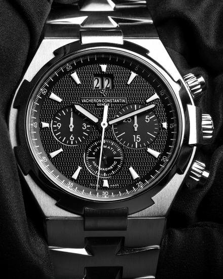 2015 Vacheron Constantin Overseas Chronograph 42MM Black Dial Steel Bracelet (49150/B01A-9097)
