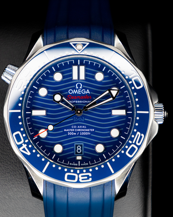 No Reserve - 2025 Omega Seamaster Diver 300M 42MM Blue Dial Rubber Strap (210.32.42.20.03.001)